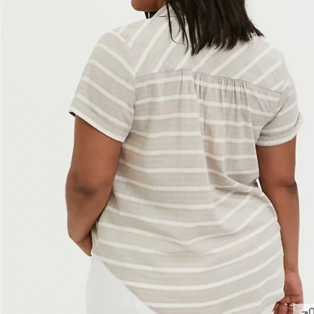 Torrid Textured Woven Button Front Top